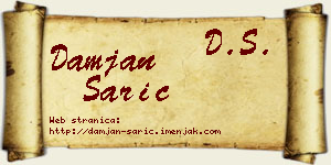 Damjan Sarić vizit kartica